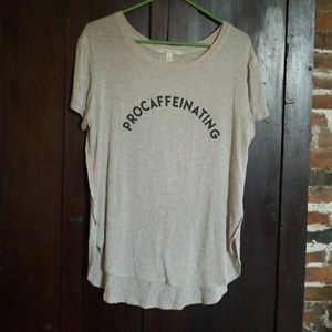 Heathered Buff Lounge Procaffeinating Tee